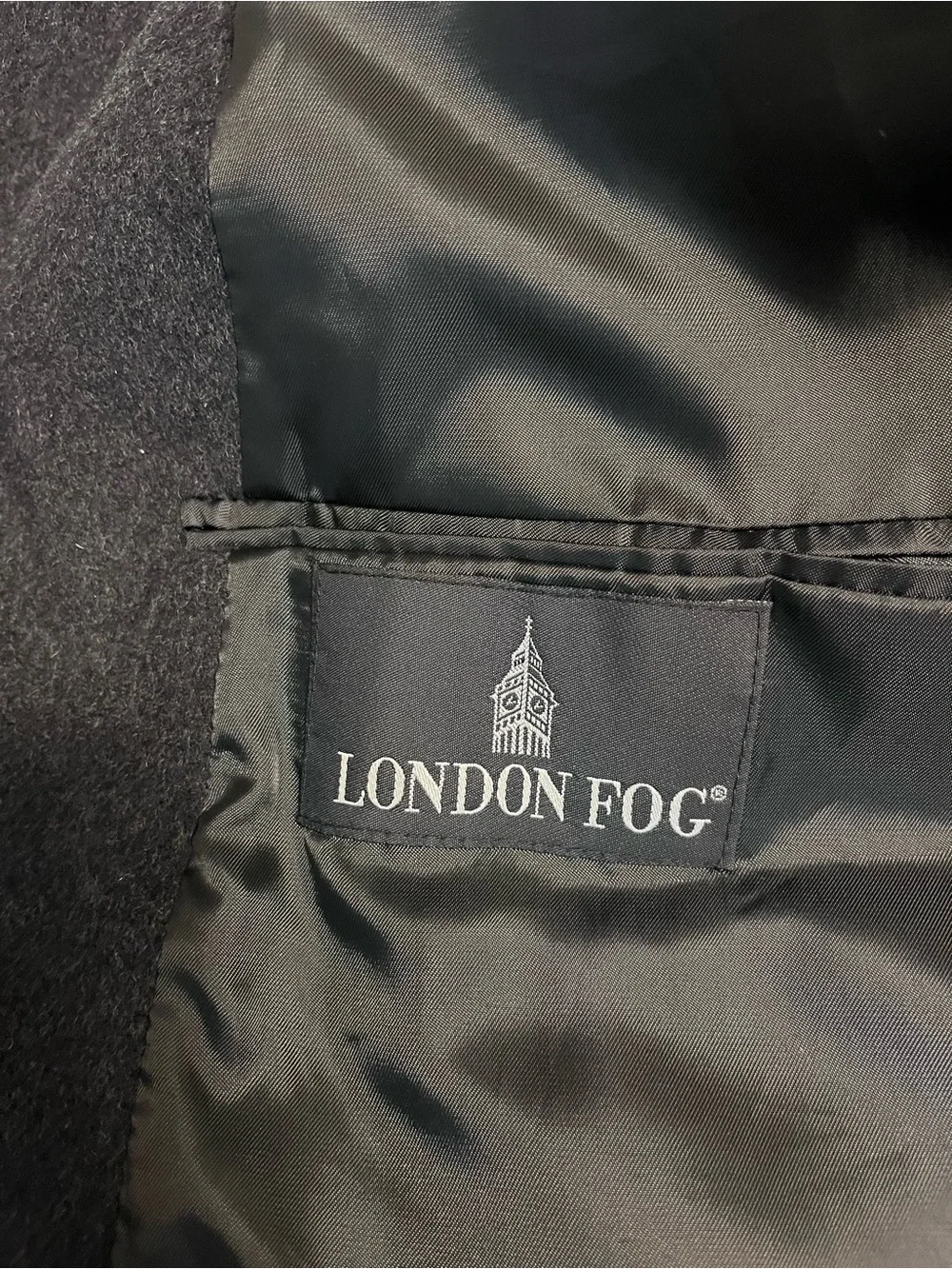 London Fog sharp slanted layering